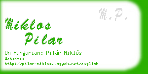 miklos pilar business card